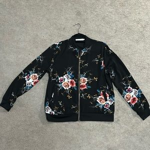 Floral bomber jacket